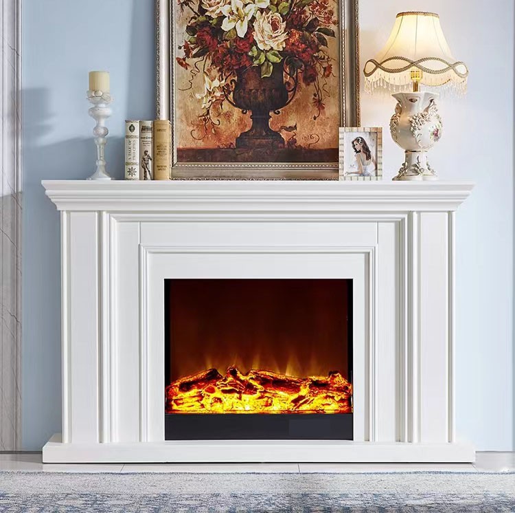 Samostojeći električni kamin i ploča