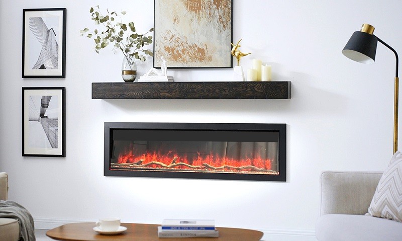 Wall Mounted Flush Insert Electric Fireplace factory