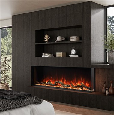 Pametni Wi-Fi trostrani električni kamin